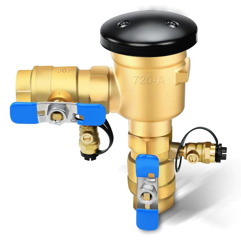 LTLUO UPGRADED 1" 720A Pressure Vacuum Breaker Assembly, Metal Top Cover, Thickened Brass Backflow Preventer Valve, Back Siphon Valves for Irrigation System, Use Sealant Instead of Teflon Tape, MAX 400PSI - Image 1
